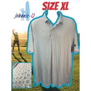 johnnie-O Men's XL Circle Performance Gulf Blue Polo